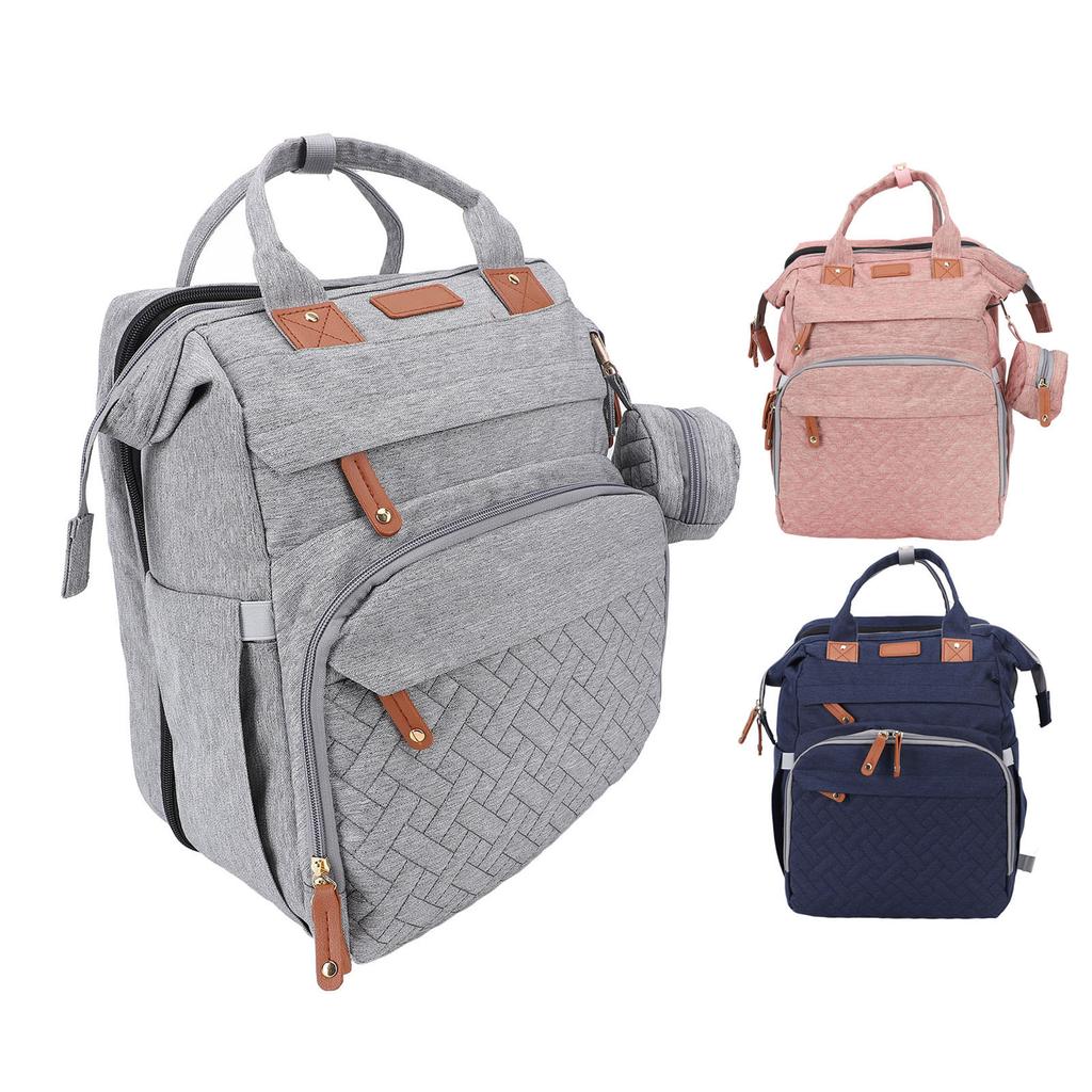 Diaper Bag Foldable Multifunctional Baby Diaper Backpack with USB Charging Port for Travel