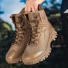 New Large Size Combat Boots Camouflage Cloth Middle Help Wear-resistant Tactical Boots Outdoor Sports Hiking Shoes Hiking Military Boots