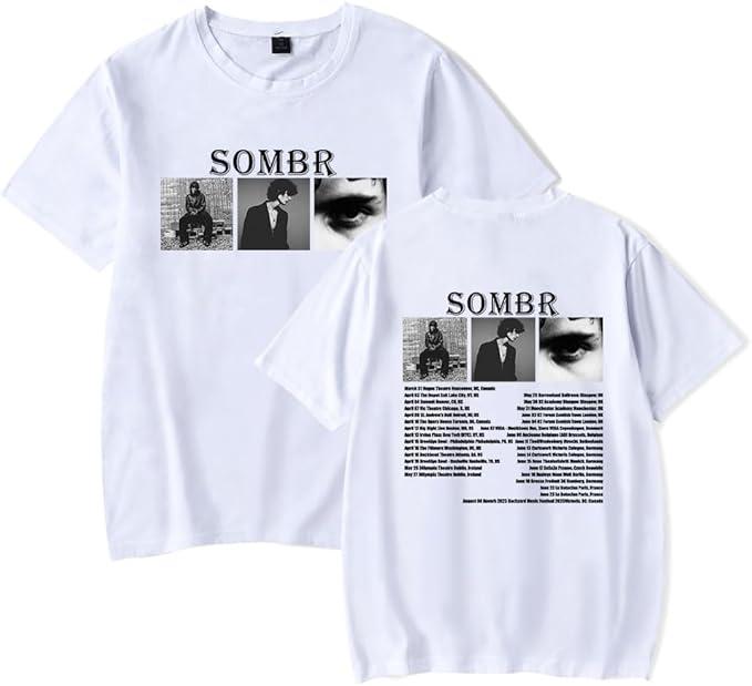 Sombr Merch Live 2025 Tour T-Shirt Kurzarm Fanartikel Unisex Damen Modekleidung für den Sommer