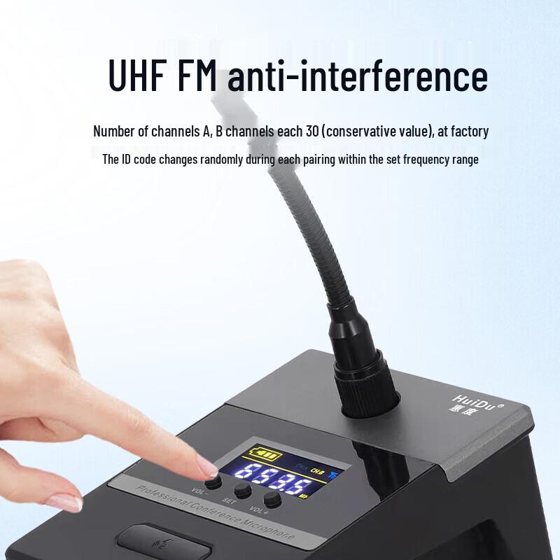 HuiDu U-400 Professional Dual Wireless Conference Microphone System (CN Version)