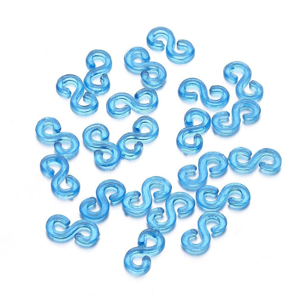 500pcs Acrylic Loom Bands Braid Hook Colorful Clasp Rubber Band Clips DIY Necklace Bracelet