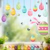 Easter Eggs and Bunny Static Cling Window Stickers Double Sided No Glue for Shop Window Home Decor Removable Reusable