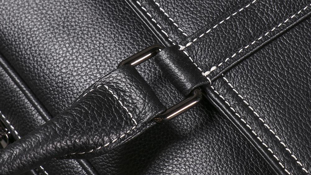 Men's Executive Briefcase | Premium Top-Grain Leather Laptop Bag | Slim 15"  Messenger Bag for Business Travel