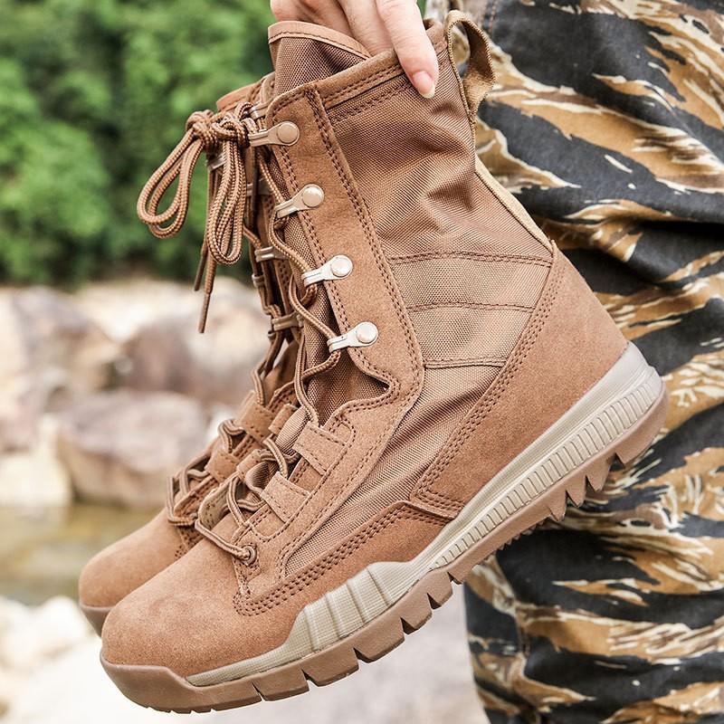 Fashion New Waterproof Men Tactical Boots Desert Boots Hiking Camouflage High-top Desert Men's Boot Fashion Work Men's shoes
