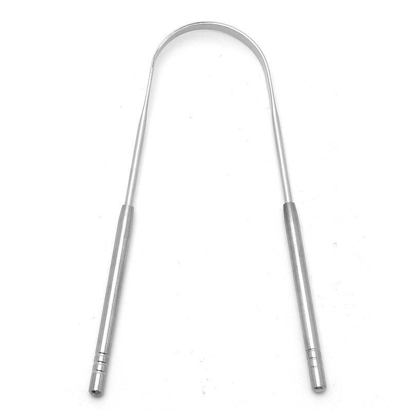 Stainless Steel U-shaped Tongue Scraper for Oral Hygiene & Daily Use