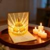 3D Happy Birthday Card with Automatic Music Lighting with Envelope Musical Light Greeting Card Pop Up Foldable Gift Card