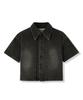 AVANDRESS Pintuck Chic Denim Shirt Black