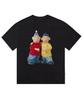 Fashion Trend Short Sleeve Anime Character Printed Pattern Tshirt Round Neck Unisex Unisexs Casual Street Wear Popular Fashion