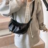 Lightweight PU Dumpling Bag Korean Style Underarm Shoulder Bag Cute Pleated Crossbody Bag  Student
