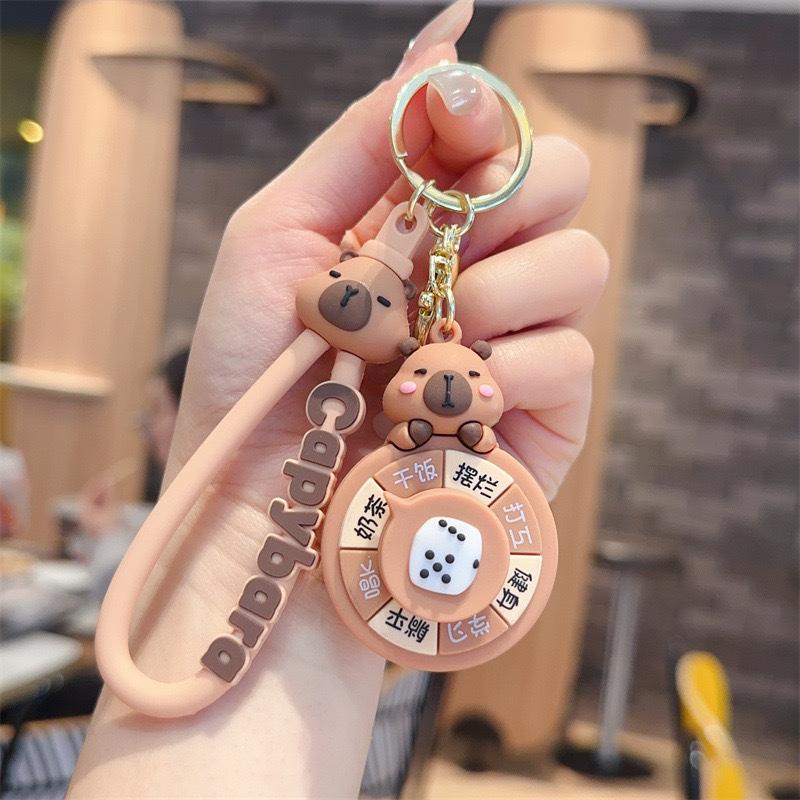 Kreative Cartoon Kapibara Capybara Jun Schlüsselanhänger Puppe Jungen und Mädchen Niedlicher Taschenanhänger