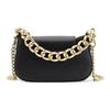 Versace Jeans Couture Gold Letter Logo Chain Polyester Shoulder Tote Bag Small Women handbags Black 74VA4BL4-ZS467-899