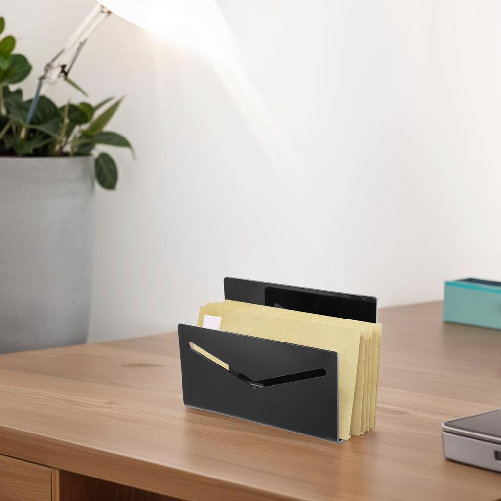Mail Sorter Letter Rack Desk Organization Anti-slip Pads Stable Desk Accessory Versatile Office Decor Transparent Mail Storage