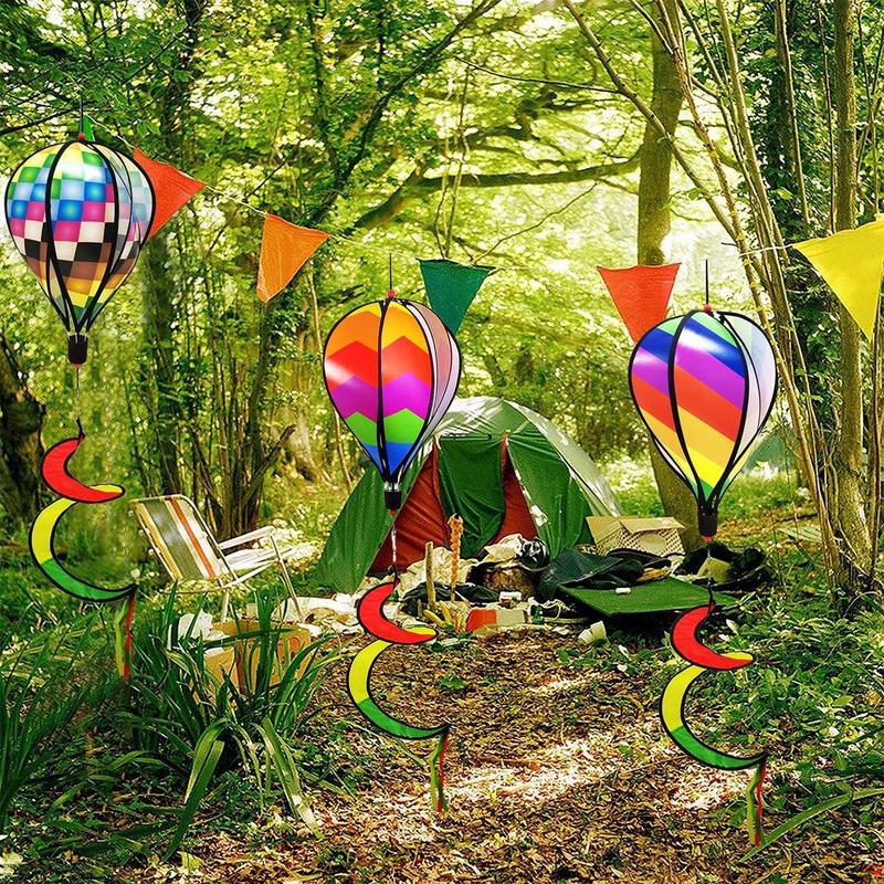 Wind Spinner Decorations Rainbow Pinwheels Whirligigs 3x Rainbow Twisted Decorations Windmills Hangable Windsock Whirlygig