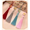 Set of 6Pcs 10cm Lucky Tassels Keychain Holder Wealth Symbol Polyester Fringe for Bag Decoration Jewelry Making
