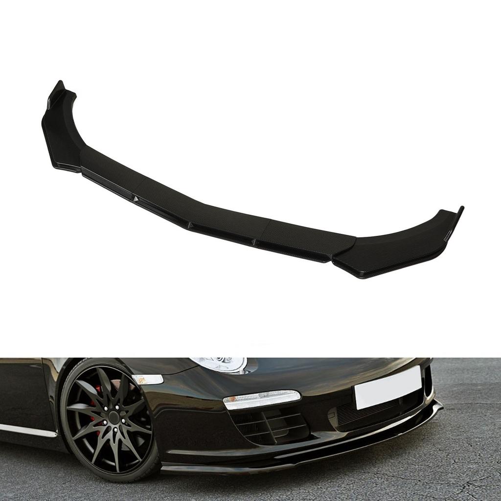 5Pcs Front Bumper Spoiler Splitter 110 to 140cm   Car Lip Body Kit for Modification