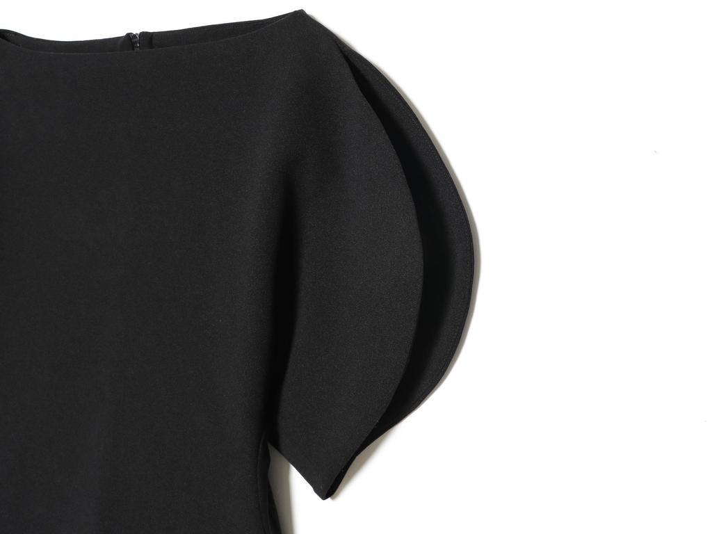 European Style Spring/Summer Women's Slim-Fit Round Neck Puff Sleeve Top
