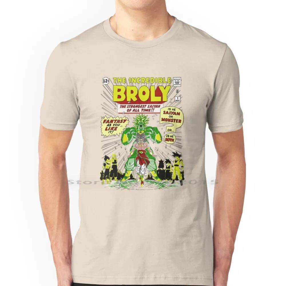 The Incredible Broly T Shirt 100 Cotton Rbrow Super Cartoons Animation Anime Manga Tv Z Broly Idea Quote Sayings Funny Humor