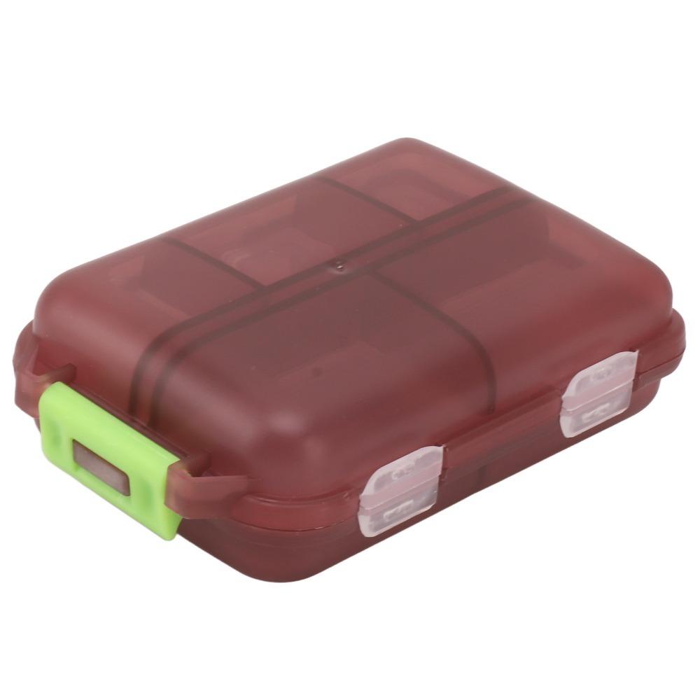 

Storage Container PP Medicine Box 10 Compartments Waterproof Design Medicine Case Compact Buckle Lock Pill Organizer Travel Use