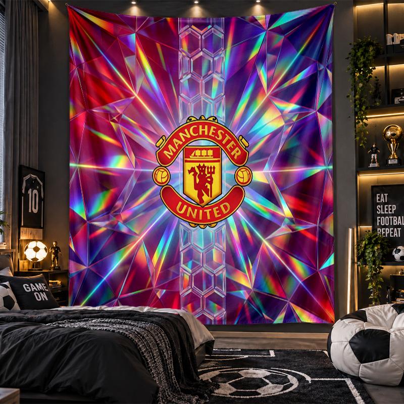 Wandbehang Tapisserie Manchester United Drucktuch für Wohnzimmer Schlafzimmer Heimdekoration