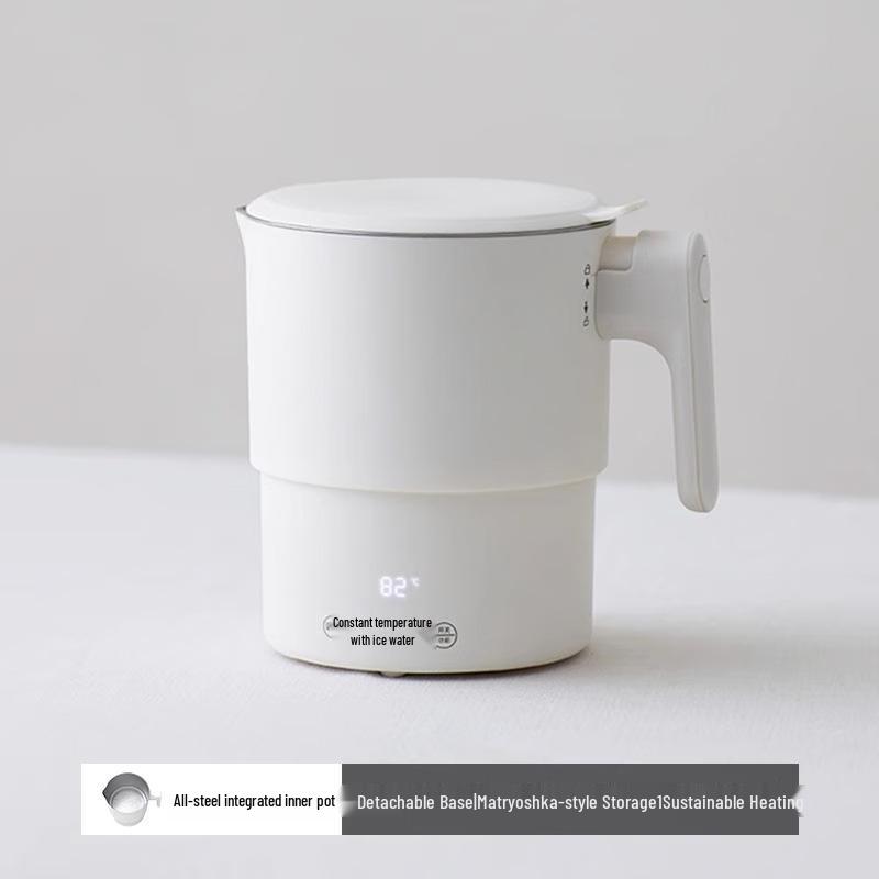Olayks Instant Folding Electric Kettle with Smart Temperature Control, Portable 316 Stainless Steel Design. Metal Inner Pot Folding Kettle [Standard] YSJ00104