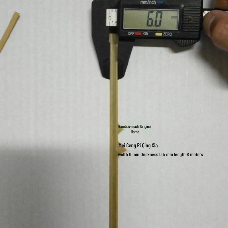 Yellow Skin Polished Bamboo Strips: Handmade Weaving Material for Crafts, Model Kites, and Decorations.