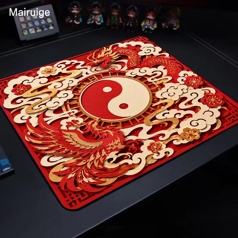Yin-Yang Balance E-Sport Mauspade Gaming Dekoration PC Schreibtisch Zubehör Mauspade Teppich Büro Dekoration Setup Gamer Schreibtischpad