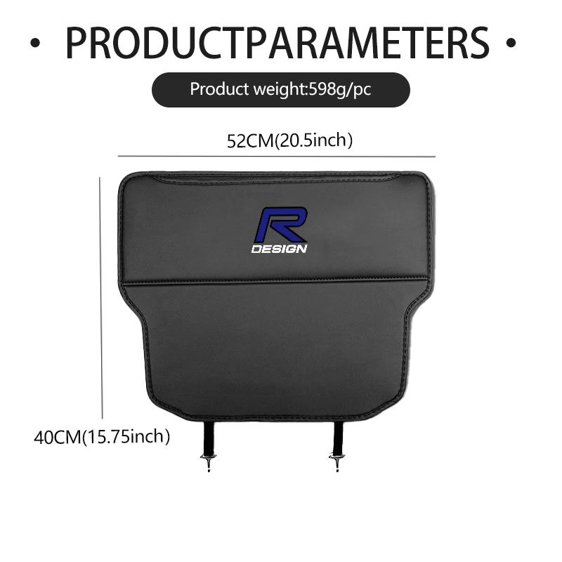 cvtwp8 Car Interior Seat Back Anti Child Kick Protector Pad Auto Storage Accessories For Volvo V50 S60 XC60 S40 XC40 XC90 V70 XC70 C30