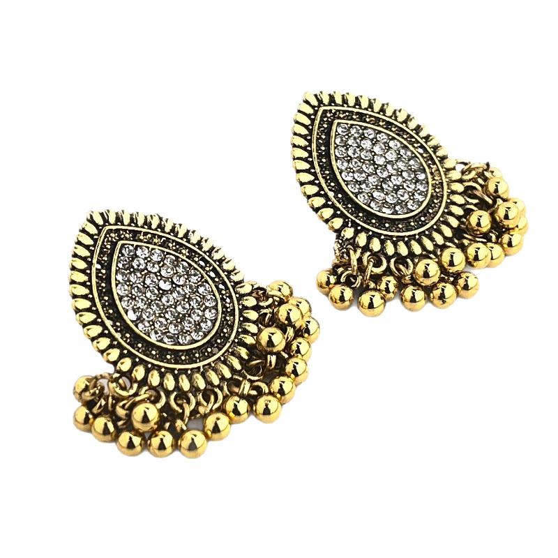 Chandelier Earrings Women's Rhinestone Gold Plated Vintage Declaration Tassel Earrings
