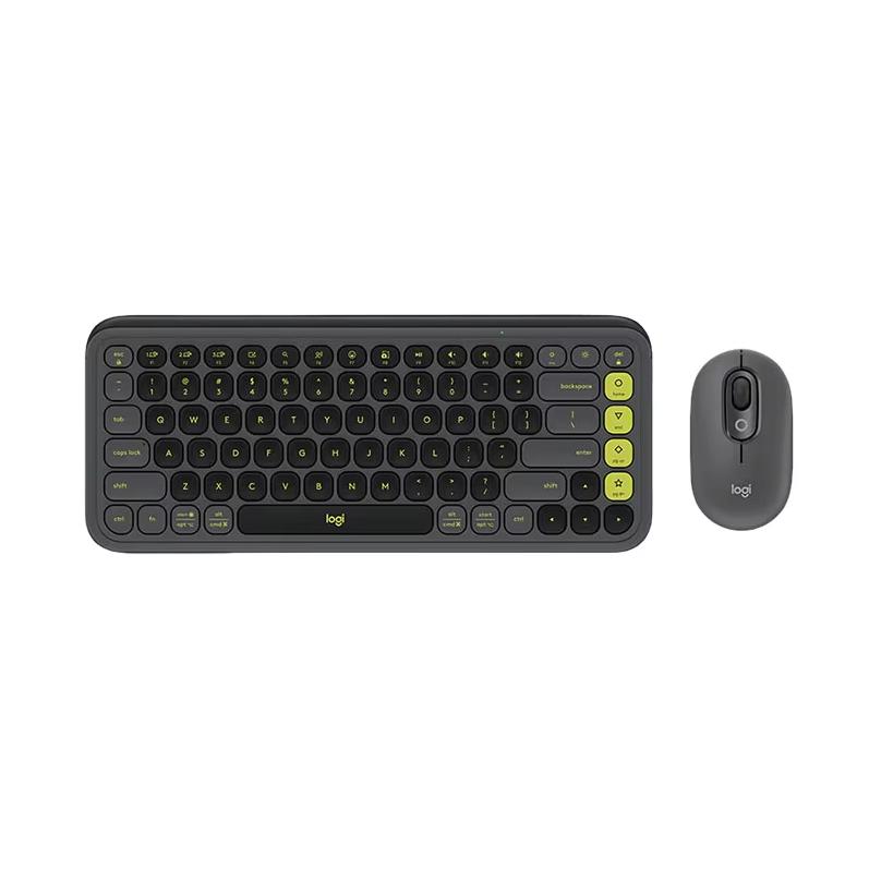 Logitech POP ICON COMBO Wireless Keyboard and Mouse Set Bluetooth Dual Mode Connection Light Sound Office Custom Button