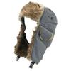 Field DEEP FOREST Simple Pilot Cap Flight Cap with Earflaps Outdoor [White Design] (Gray)