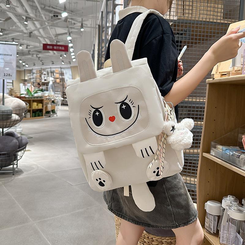 Schoolbag cute cartoon backpack, new versatile student backpack for girls, lightweight travel large-capacity backpack for middle and high school