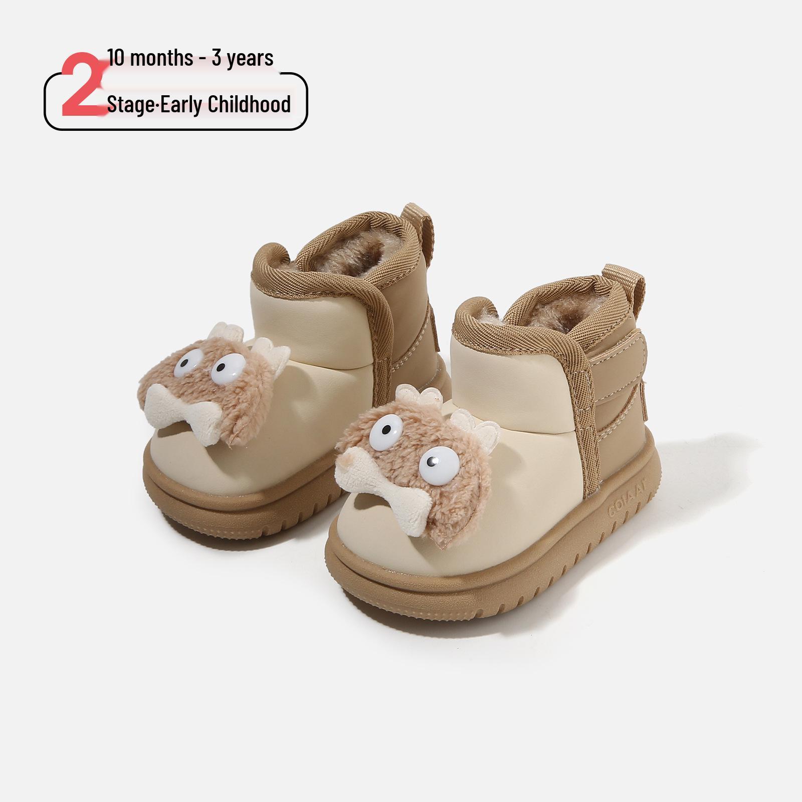 

2025 Autumn/Winter Girls Cartoon Fur Shoes: Plus Velvet Warm Low-Cut Snow Boots, Casual and Versatile Style Factory Order Price 16-20 (120 pairs) хакі