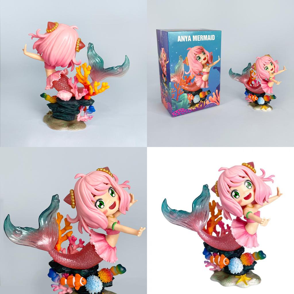 Spy×family Anya Underwater Mermaid Design Model Desktop Decoration Ornament For Anime Fans