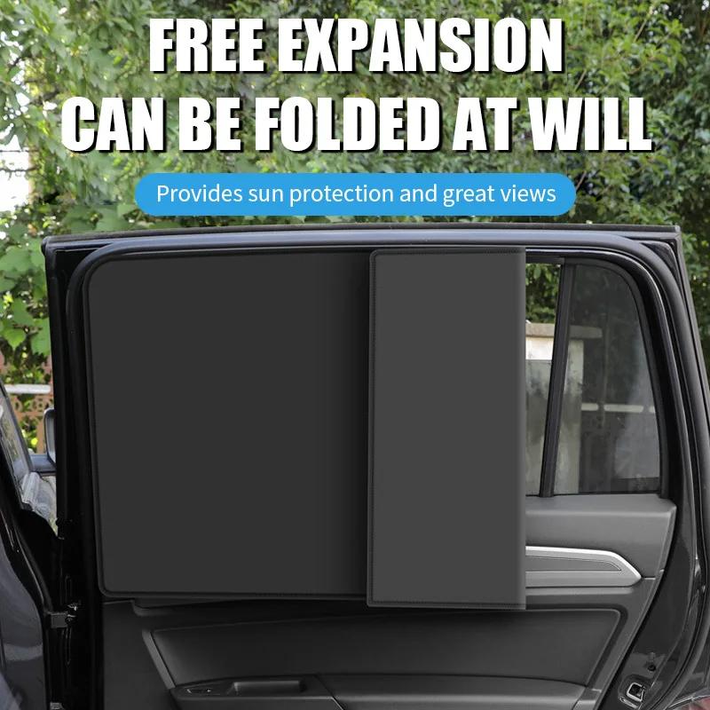 

Car Sunshade Magnetic Curtain: Full Blackout UV Protection for Summer Sun Protection чёрный