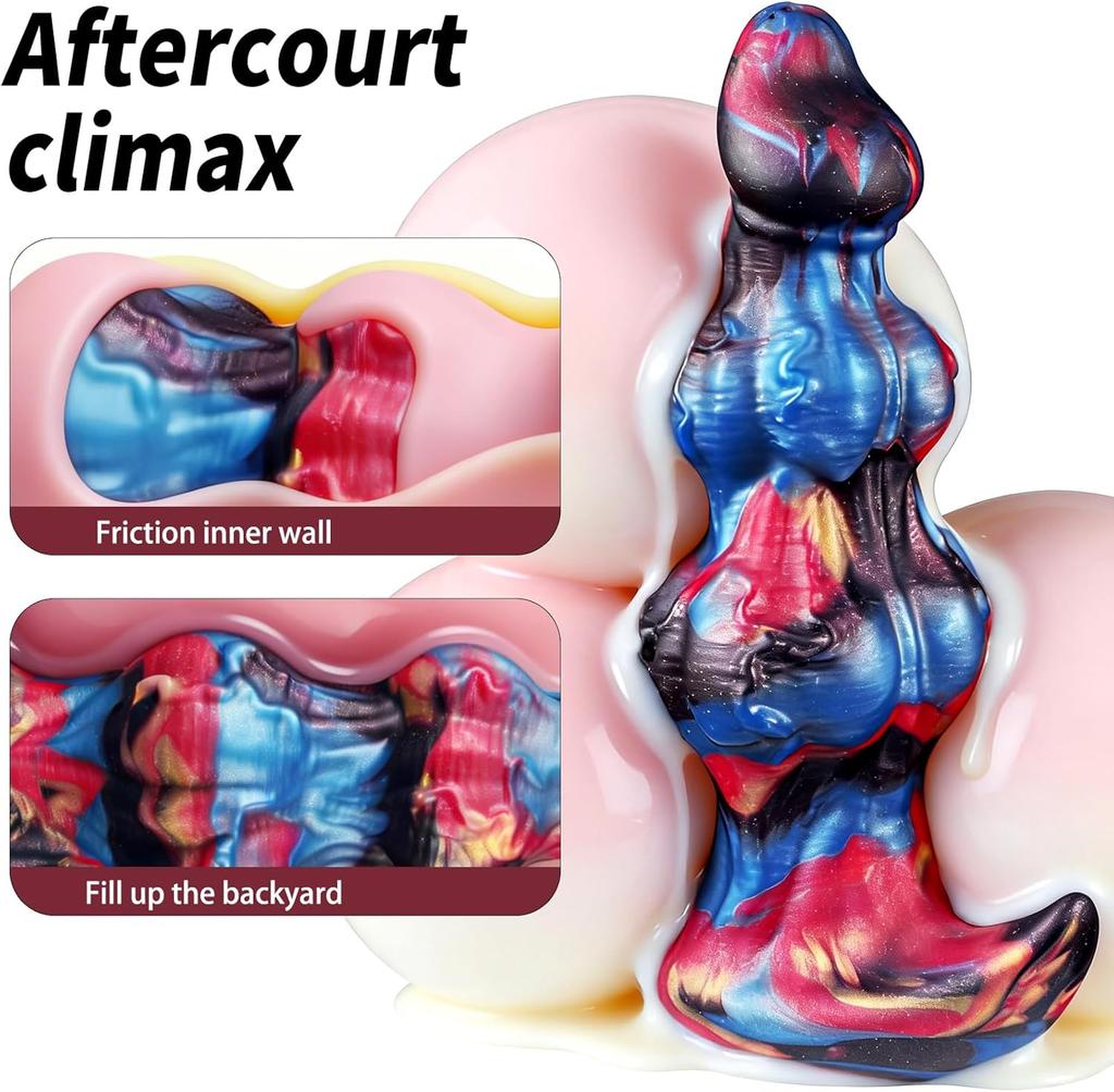 Anal Training, Structured Nubs Structure, Waterproof Prostate Massage T-shaped Base (S, M, L)