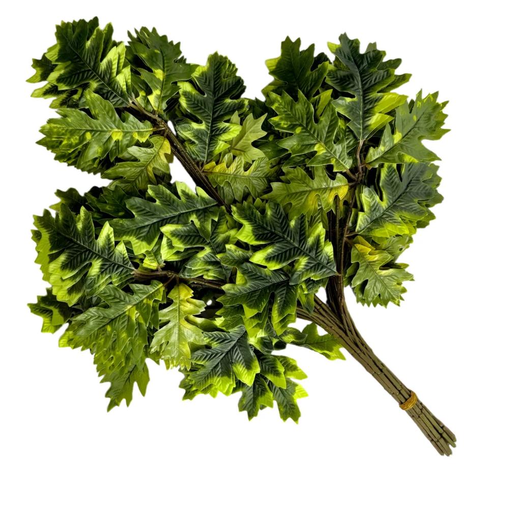 12pcs Artificial Maple Leaf Branch Waterproof Greenery Plants Foliage for Landscape Tree Making Home Decoration Outdoor Project