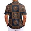 Men's Short Sleeve Shirt Halloween Print for Casual Parties and Daily Outings