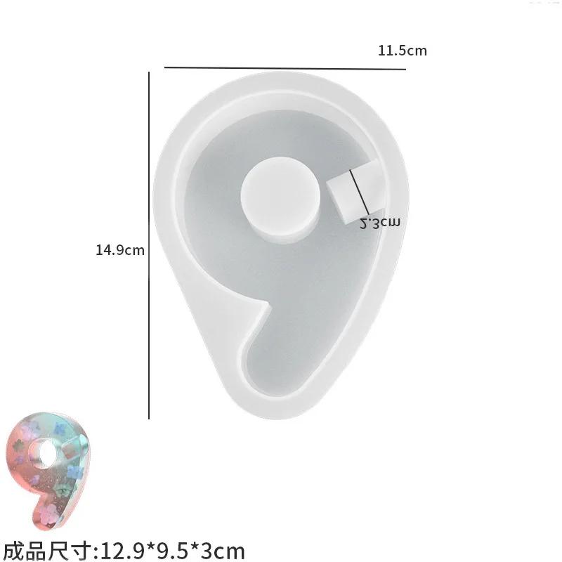 2026 New DIY Crystal Resin Arabic Numerals Candlestick Symbols & Gypsum Resin Candle Base Handmade Number Mold for Crafting