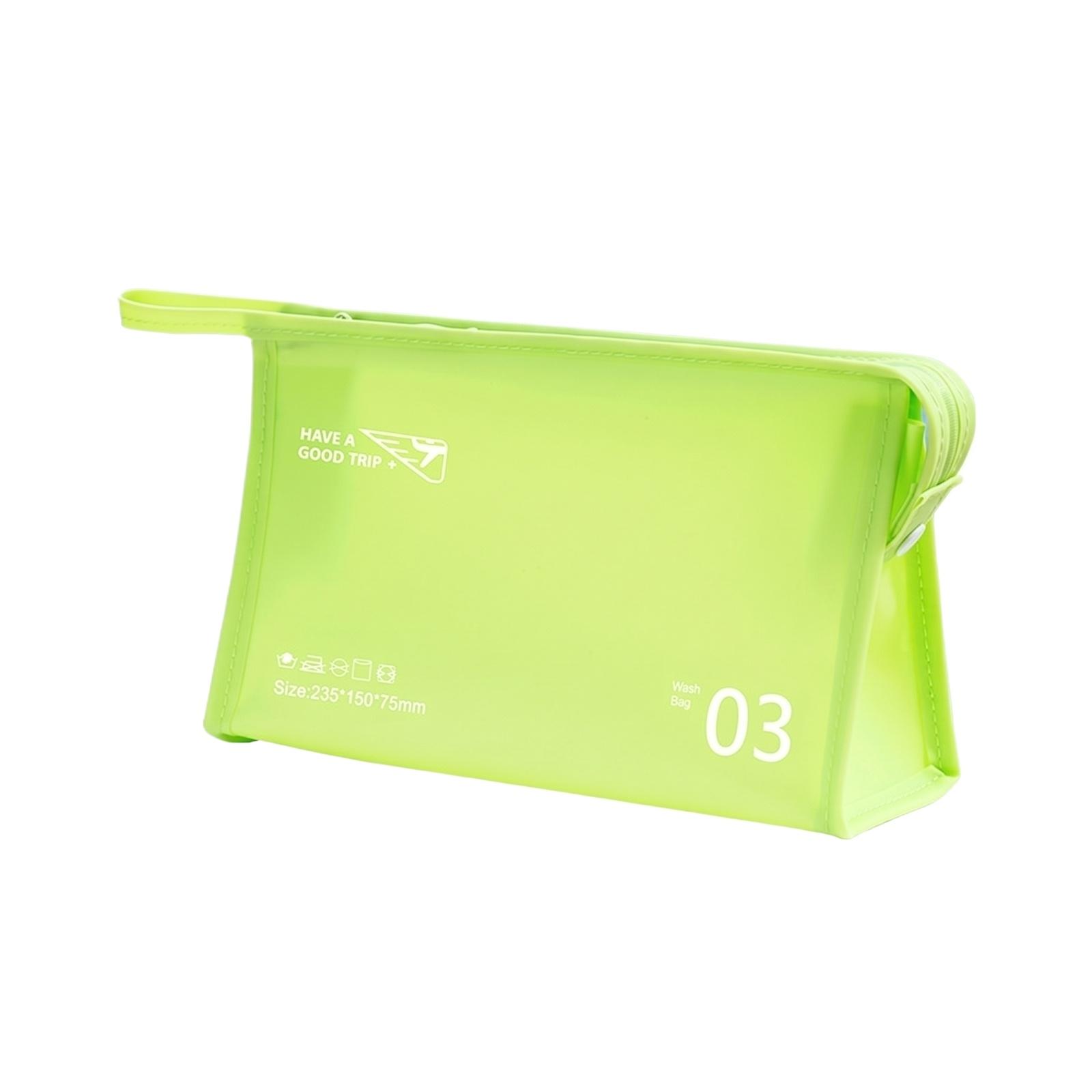 

Portable Toiletry Bag Waterproof Travel Cosmetic Organizer Pouch with Zipper Closure for Wet and Dry Separation one size зелений