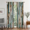 2 pieces of Retro wooden board printed curtains, pole bag curtains 42*84, home decoration, room decoration