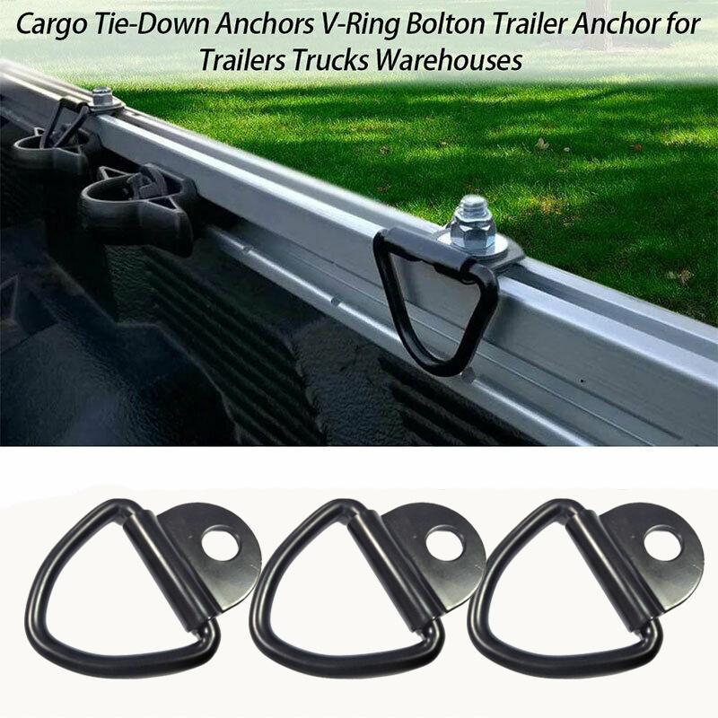 4pcs V Rings Hook Tie Down Ring Load Anchor Trailer Forged Lashing Ring of Anchor