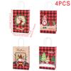 Christmas Kraft Paper Gift Bags Xmas Candy Cookies Gift Tote Bag Christmas Decoration 2025 for Home Navidad Noel New Year 2025