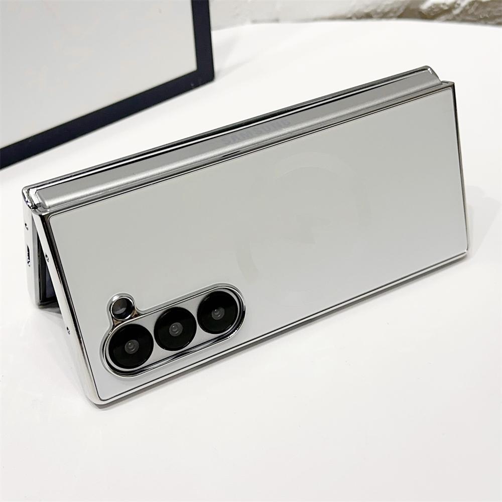 Luxury Plating Matte for Magsafe Magnetic Wireless Charging Phone Case for Samsung Galaxy Z Fold 7 6 5 4 3 Shockproof Back Protect Cover