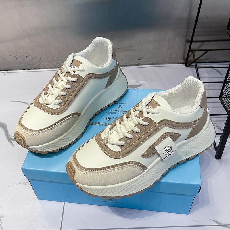 New female spring student running sports thick-soled height-increasing casual shoes