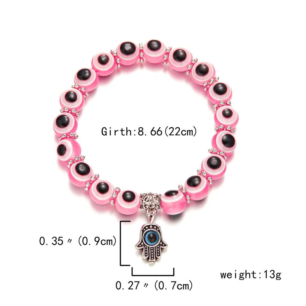 Vintage Classic Turkish Lucky Evil Eye Bracelet For Women Men Blue Evil Eye Palm Butterfly Owl Elaphant Pendant Bracelet Jewelry