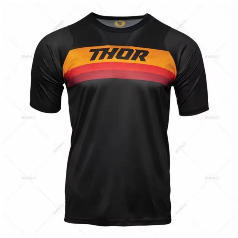 THOR Kurzarm MTB Trikot Schnelltrocknendes Radtrikot Herren Damen Mountainbike Motocross Top