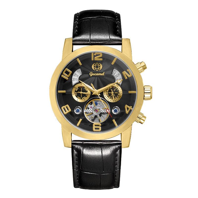 

GUCAMEL мужские механические часы с турбийоном, деловые механические часы с вечным календарем, мужские часы
