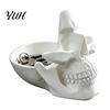 Entryway Key Tray 3D Printed Skull Desk Organizer Tray, Novelty Eyeglass Holder with Nose Rest, Spooky Room Decor Creative Coin Jewelry Catchall
