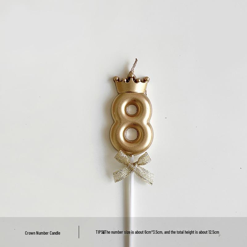 Cute Bowknot Dessert Cake Candle Decoration for Birthday Parties