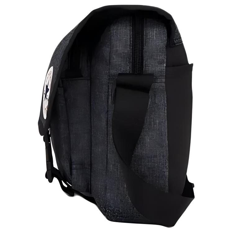 Converse Polyester Messenger Bag, Crossbody Bag Unisex Black 10027608-A01